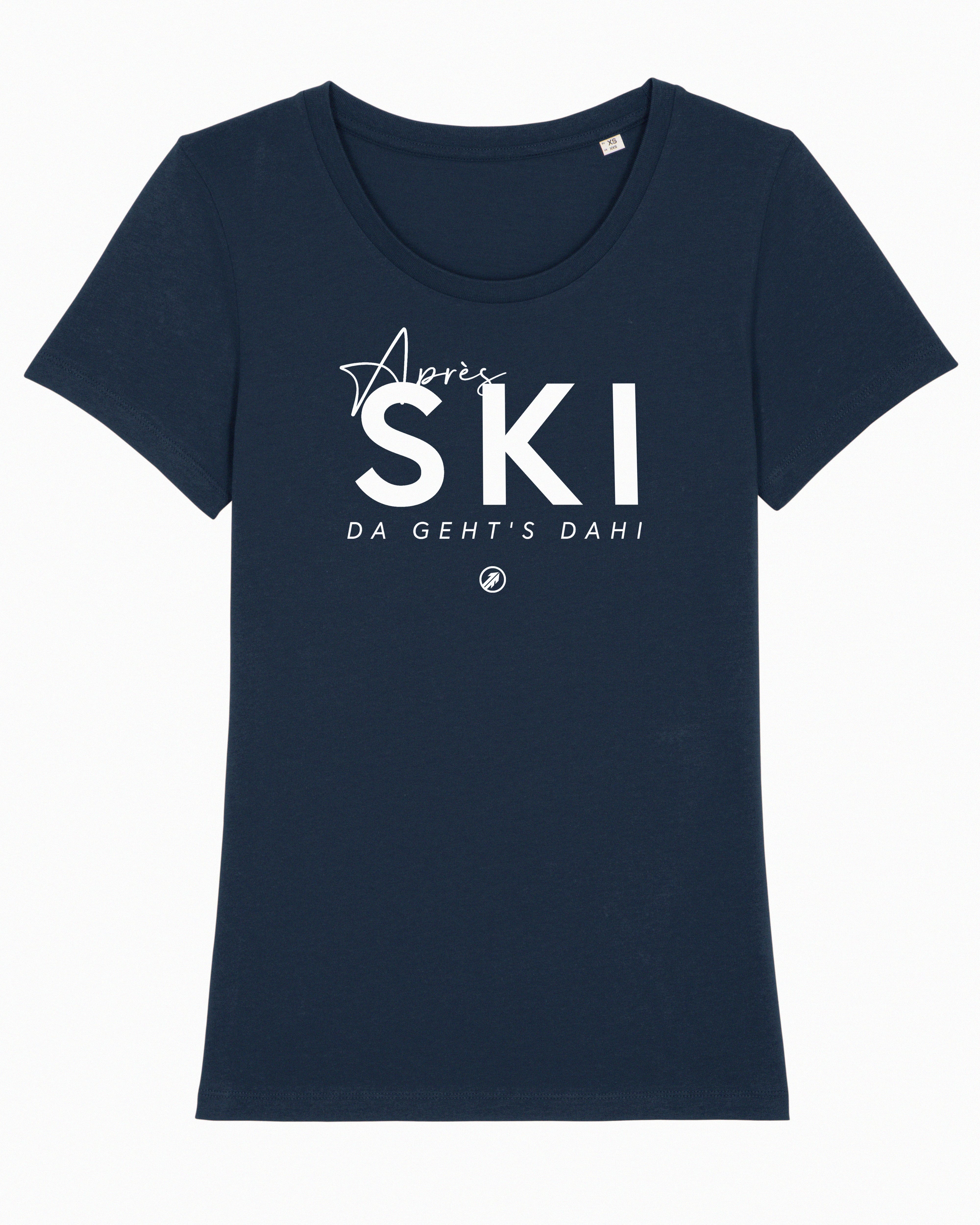 Dunkelblau - Damenshirt Vogelwuid – Ski Apres